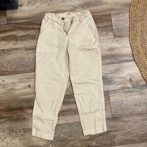 Marine Layer Aria Utility Pant in Ecru, Size 2